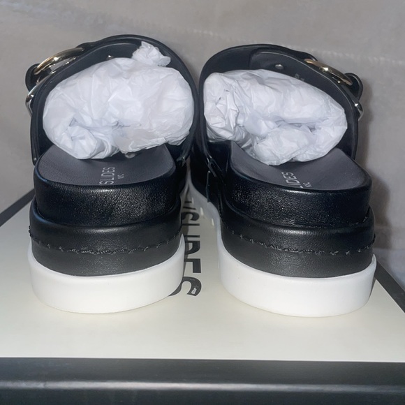 NWT J/SLIDES BAHA Black Naplak Leather Sandal - Picture 9 of 14